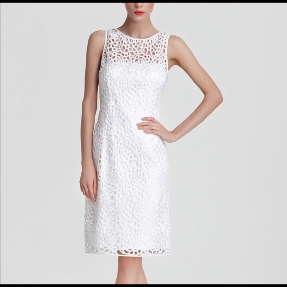 Adrianna Papell evening dress white